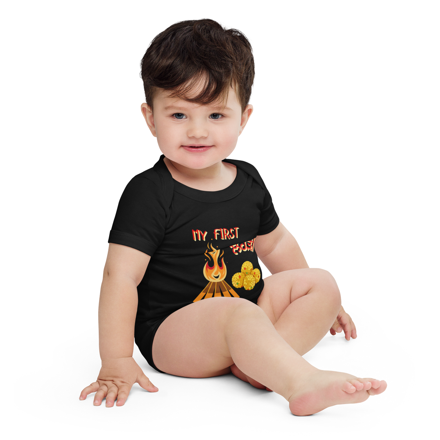 First Lohri(Baby short sleeve one piece)