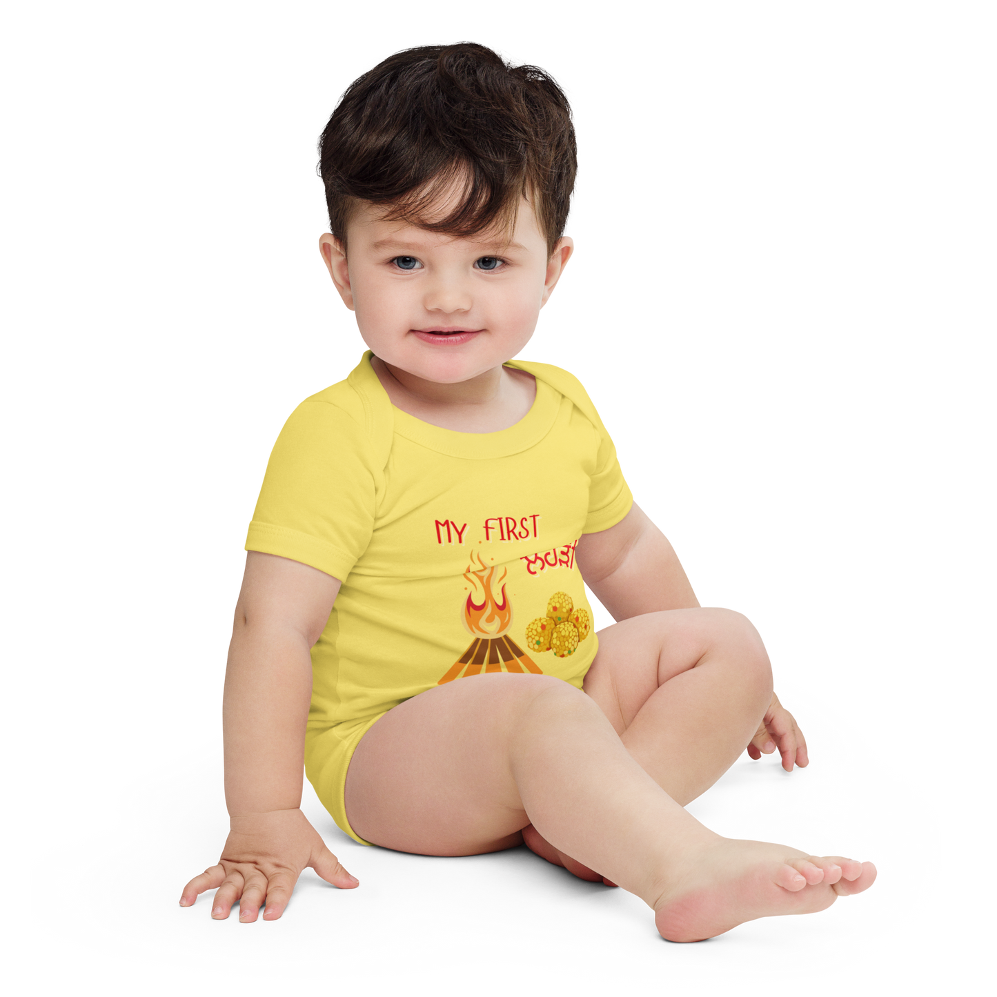 First Lohri(Baby short sleeve one piece)