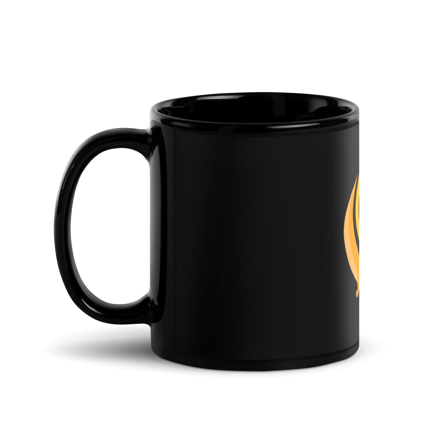 Khanda (Black Glossy Mug)