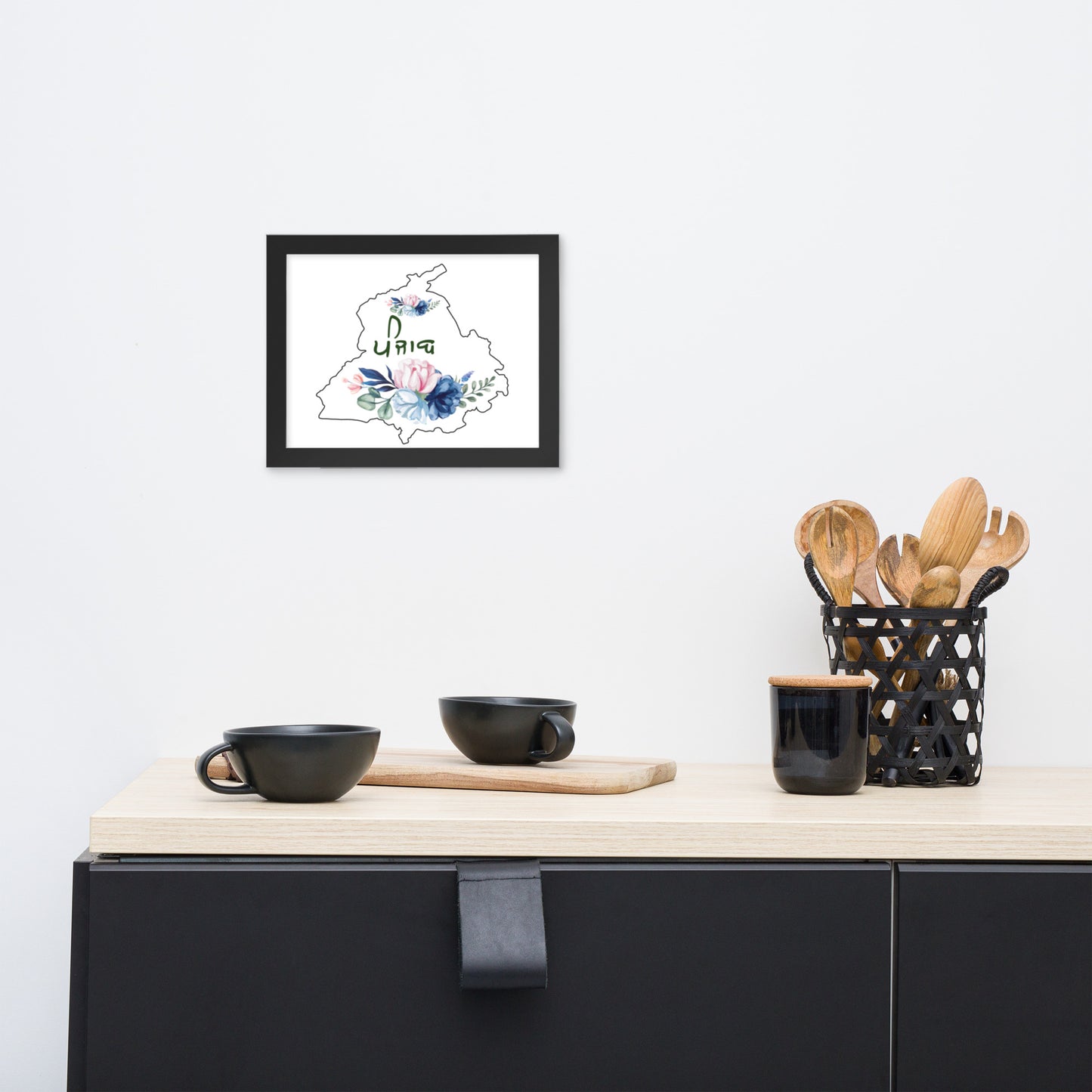 Framed photo paper poster
