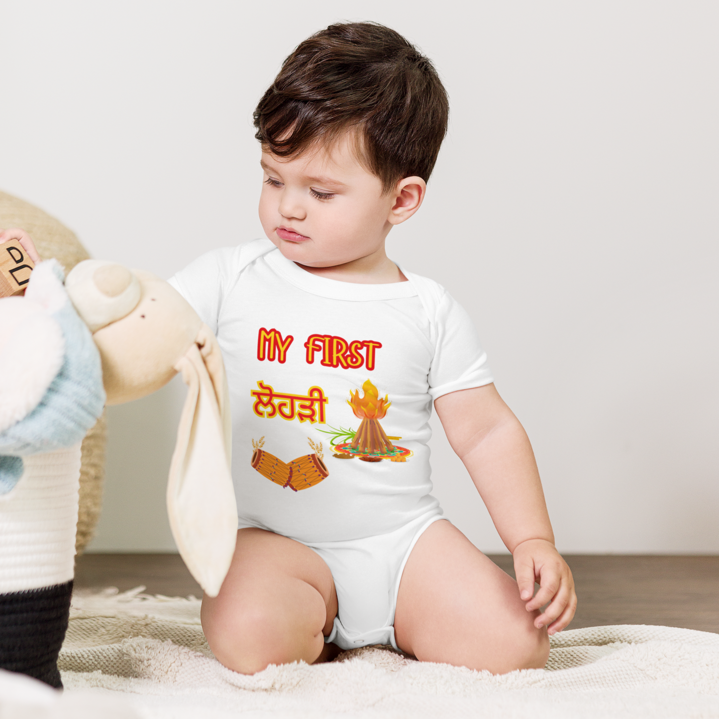 First Lohri(Baby short sleeve one piece)