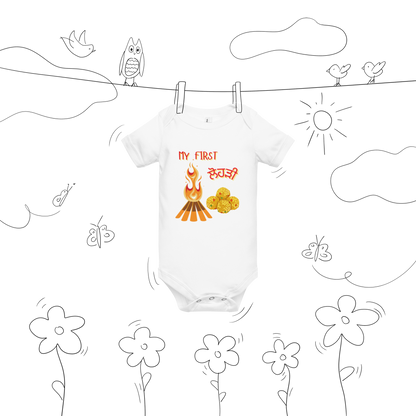 First Lohri(Baby short sleeve one piece)